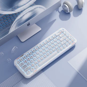 Mofii Ferris Wheel 711 translucent three-mode bluetooth keyboard liquid foundation high-value RGB luminous girl office