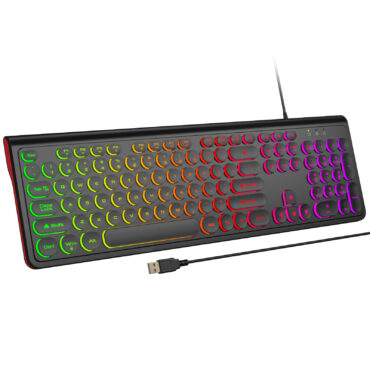 USB Wired Keyboard with Backlit 7-Colors