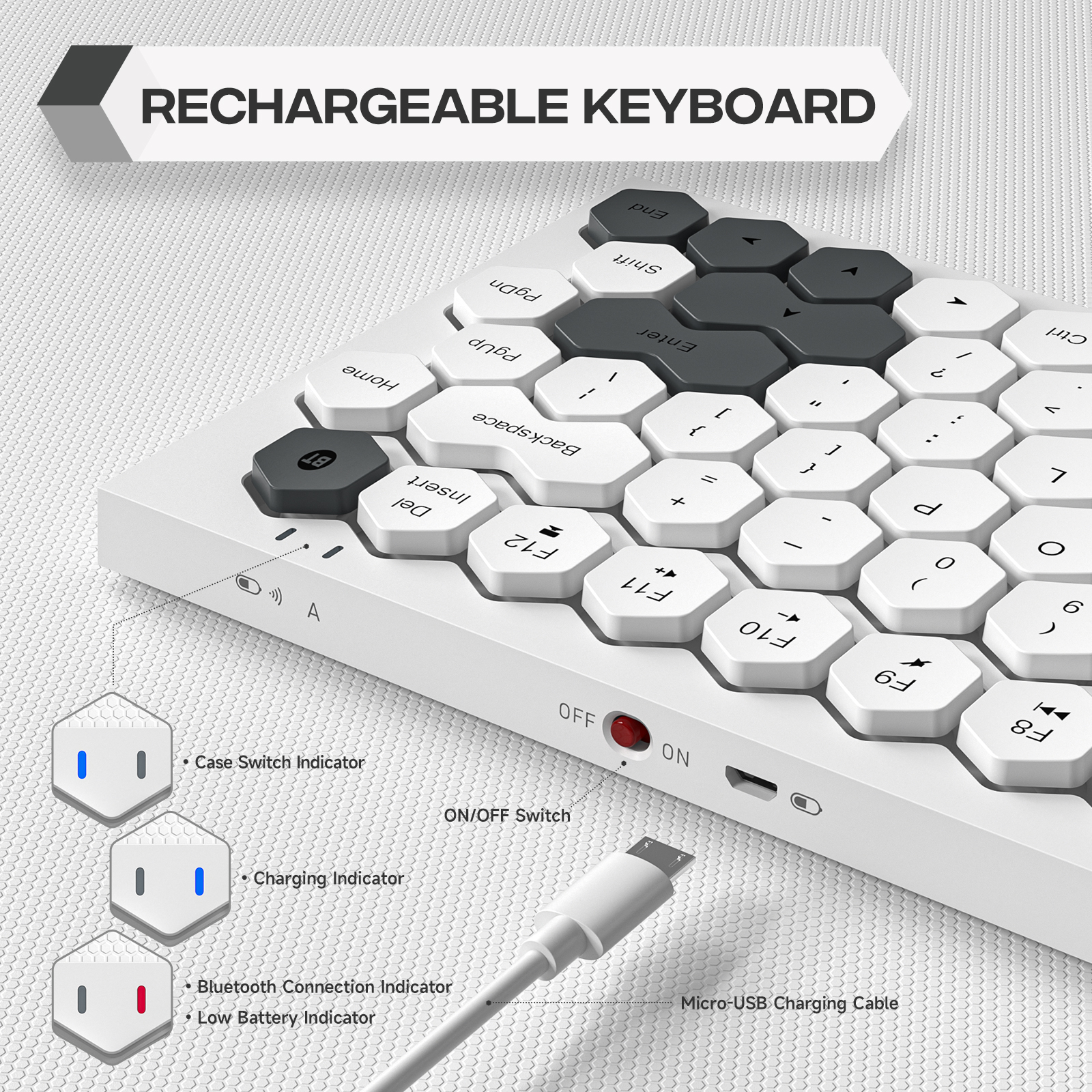 USB Wired Keyboard Prismatic Keycap - Image 8