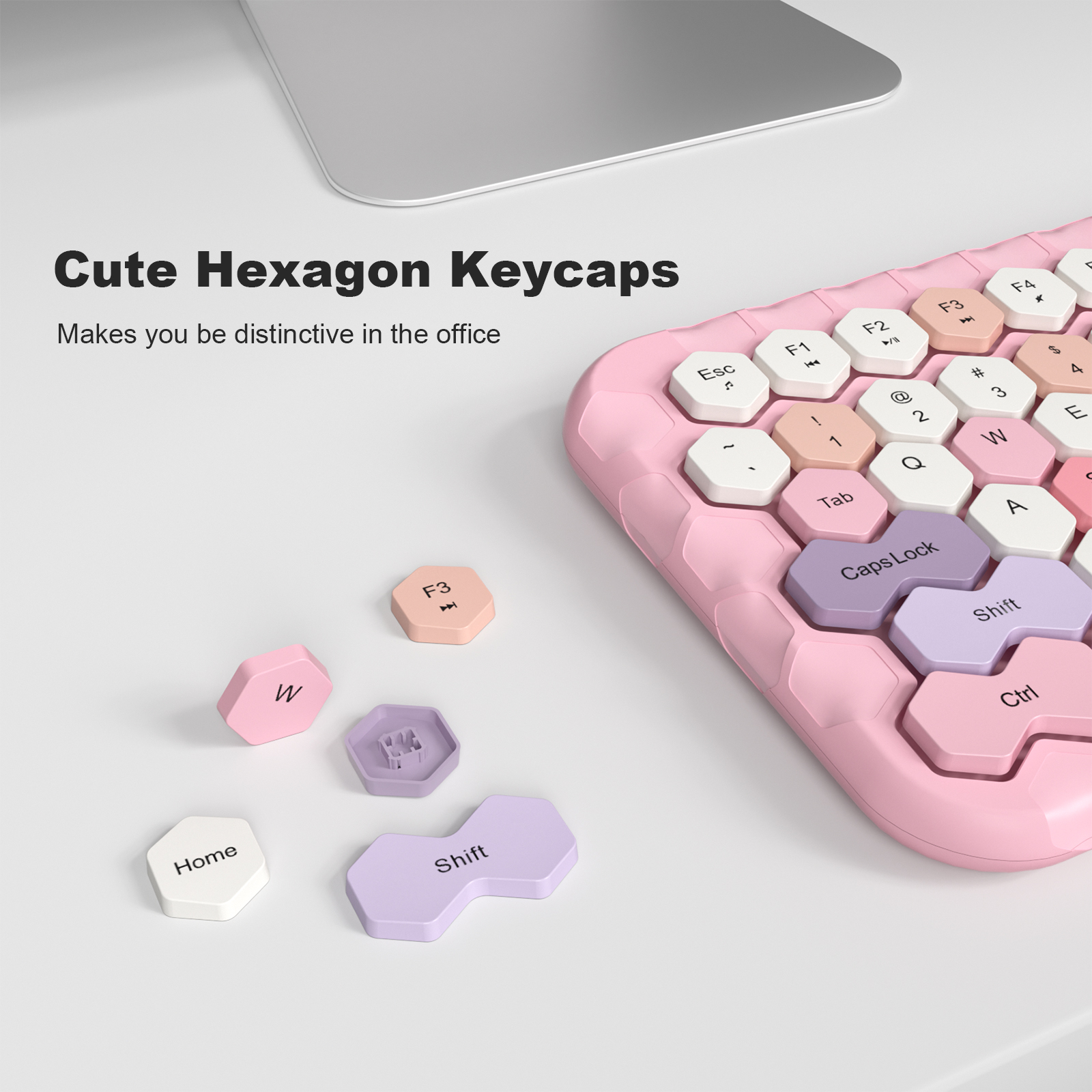 Wireless Compact Keyboard and Mouse Combo Prismatic Keycap - Image 6