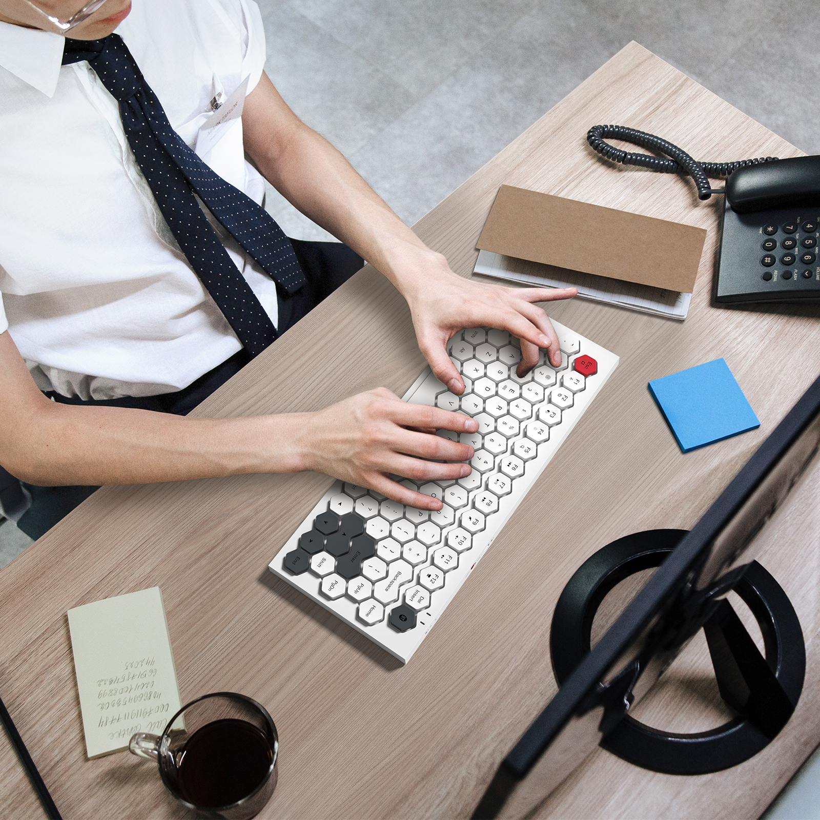 USB Wired Keyboard Prismatic Keycap - Image 5