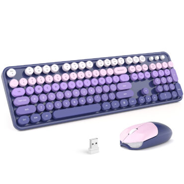 MOFII Purple Full size Wireless Keyboard and Mouse Combo