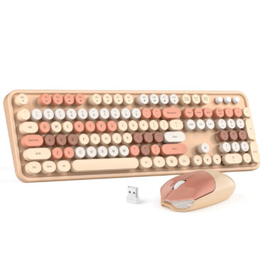 MOFII Beige Wireless Keyboard and Mouse Combo