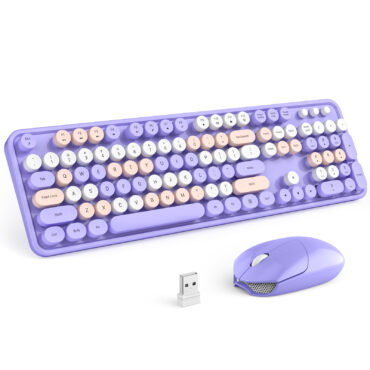 MOFII Purple Wireless Keyboard and Mouse Combo