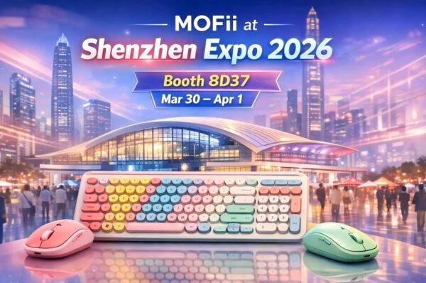 mofii wireless keyboard and mouse at shenzhen expo