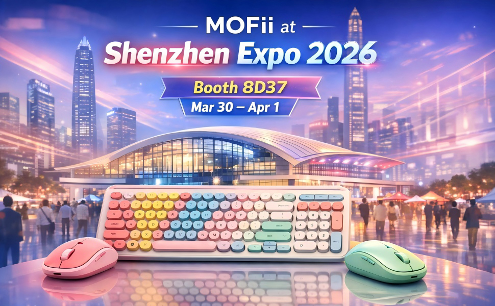 mofii wireless keyboard and mouse at shenzhen expo