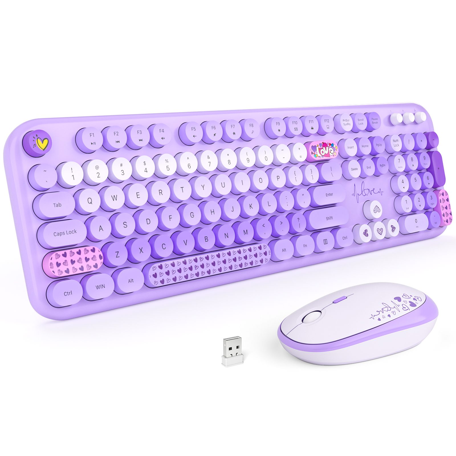 MOFII 693M2AG Full Size Keyboard 2 in 1 USB Connected Purple