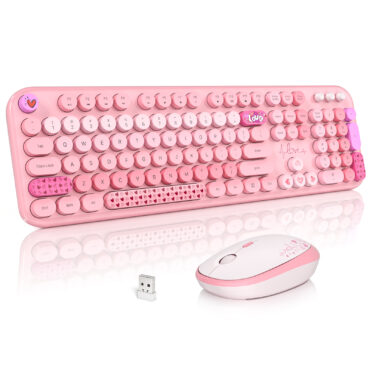 MOFII 693M2AG Full Size Keyboard 2 in 1 USB Connected Pink