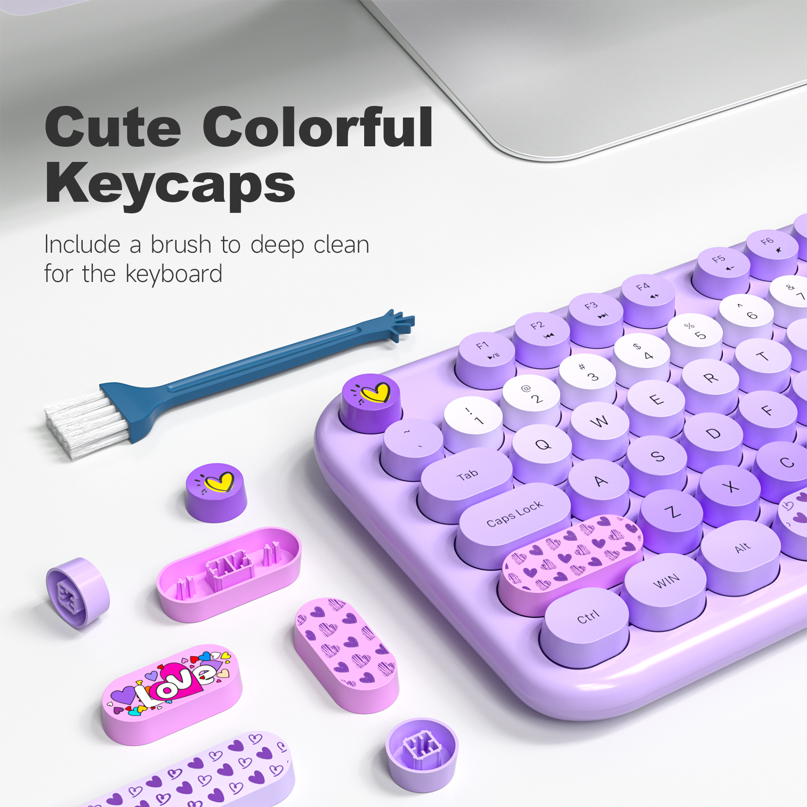 MOFII 693M2AG Full Size Keyboard 2 in 1 USB Connected Purple - Image 4
