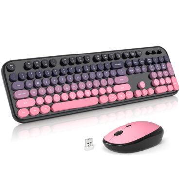 MOFII Full Size Keyboard 2 in 1 USB Connected Black Pink