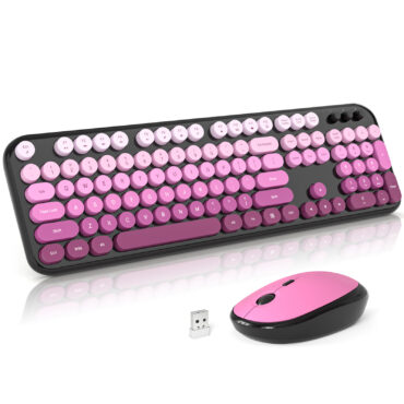 MOFII Full Size Keyboard 2 in 1 USB Connected PinkGradient