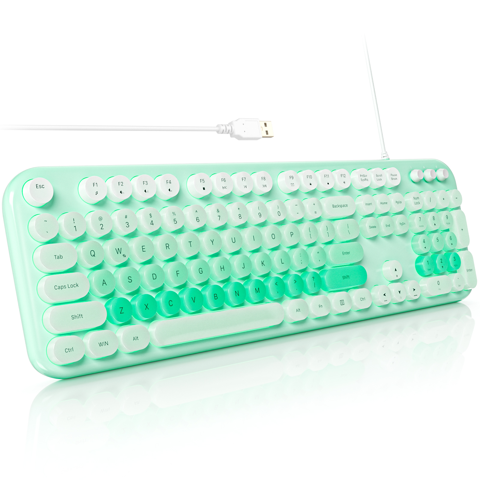 MOFII Mint Green Wired Keyboard