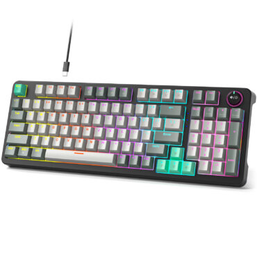 MOFII Wired Red Switch Mechanical Keyboard with LED Light Gray
