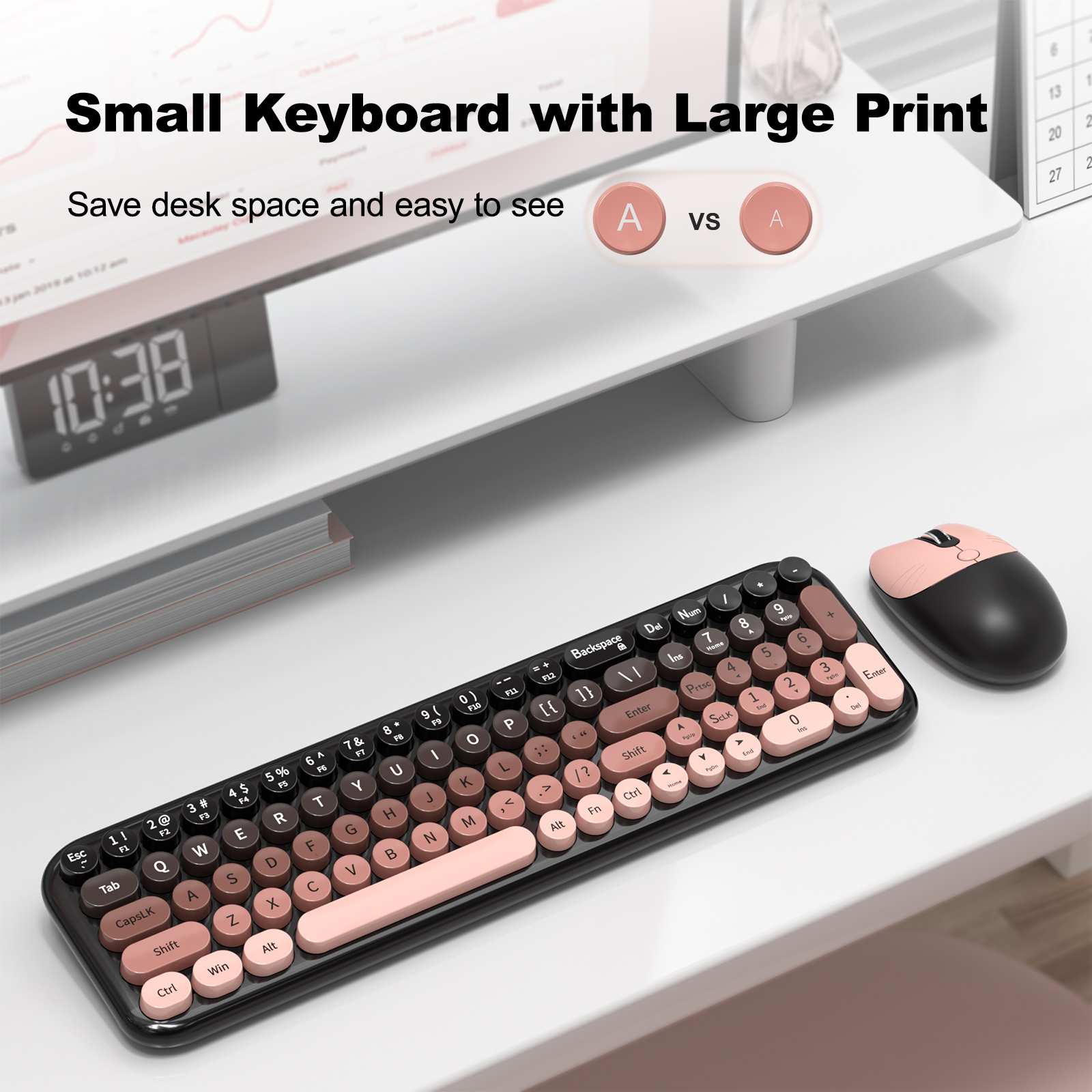 Wireless Keyboard Mouse Combo with Compact Size Blackberry - Image 2