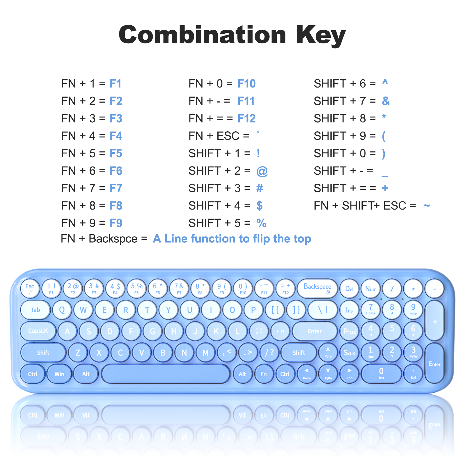 MOFII Wireless Keyboard and Mouse Combo with Compact Size - Image 5