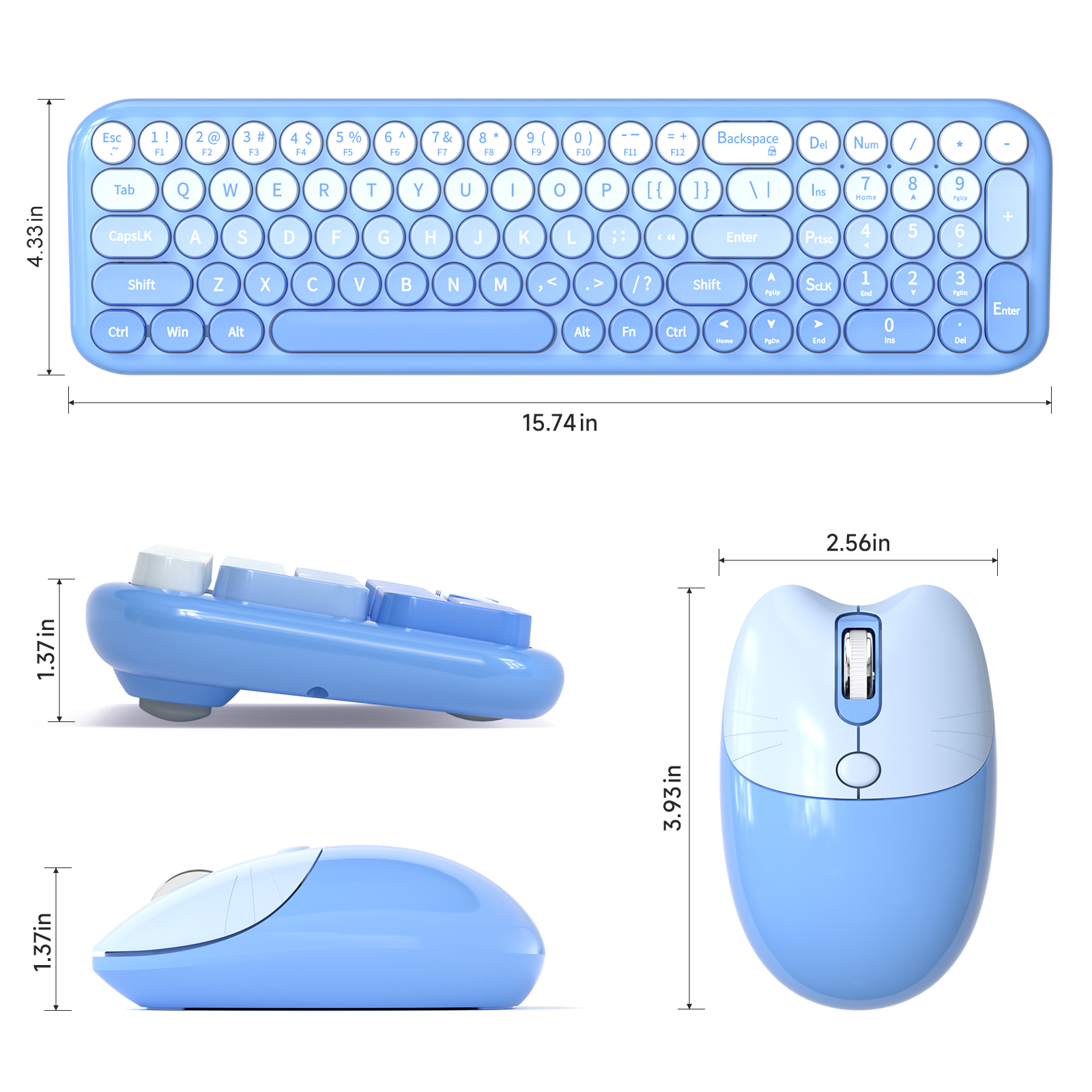 MOFII Wireless Keyboard and Mouse Combo with Compact Size - Image 7