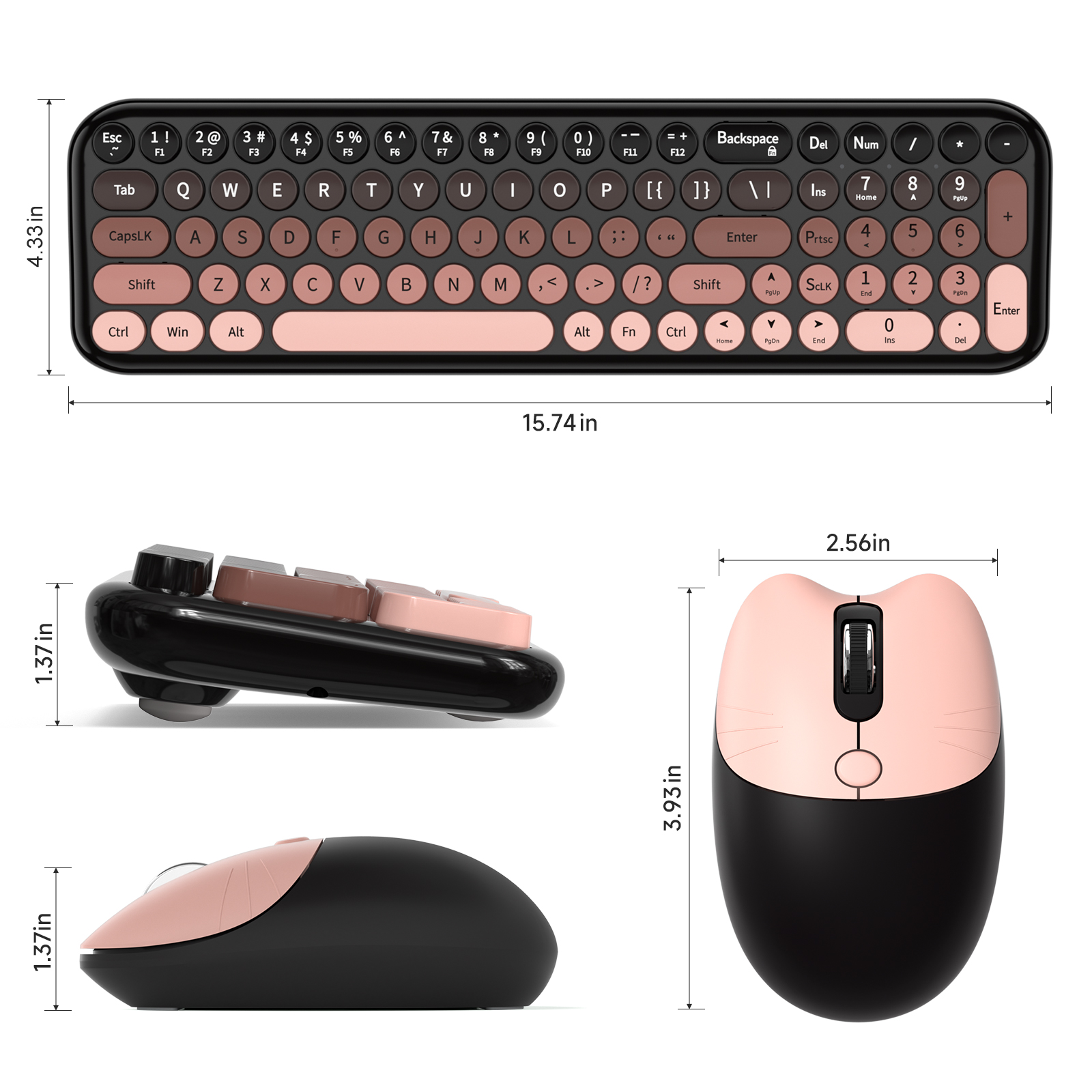 Wireless Keyboard Mouse Combo with Compact Size Blackberry - Image 7