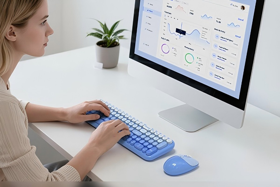 full size wireless keyboard combo