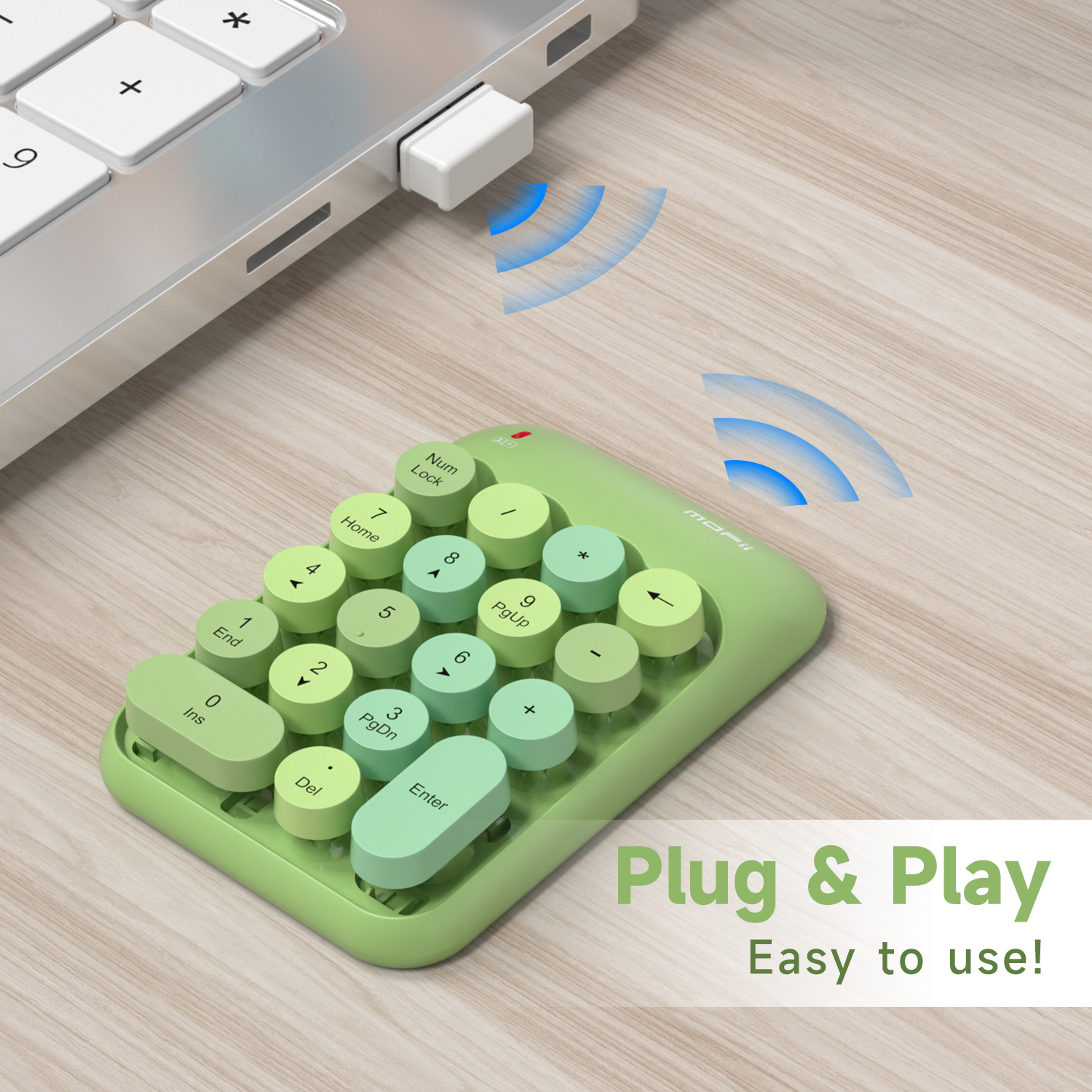 MOFii Wireless Number Pad with Round Keycaps - Image 2
