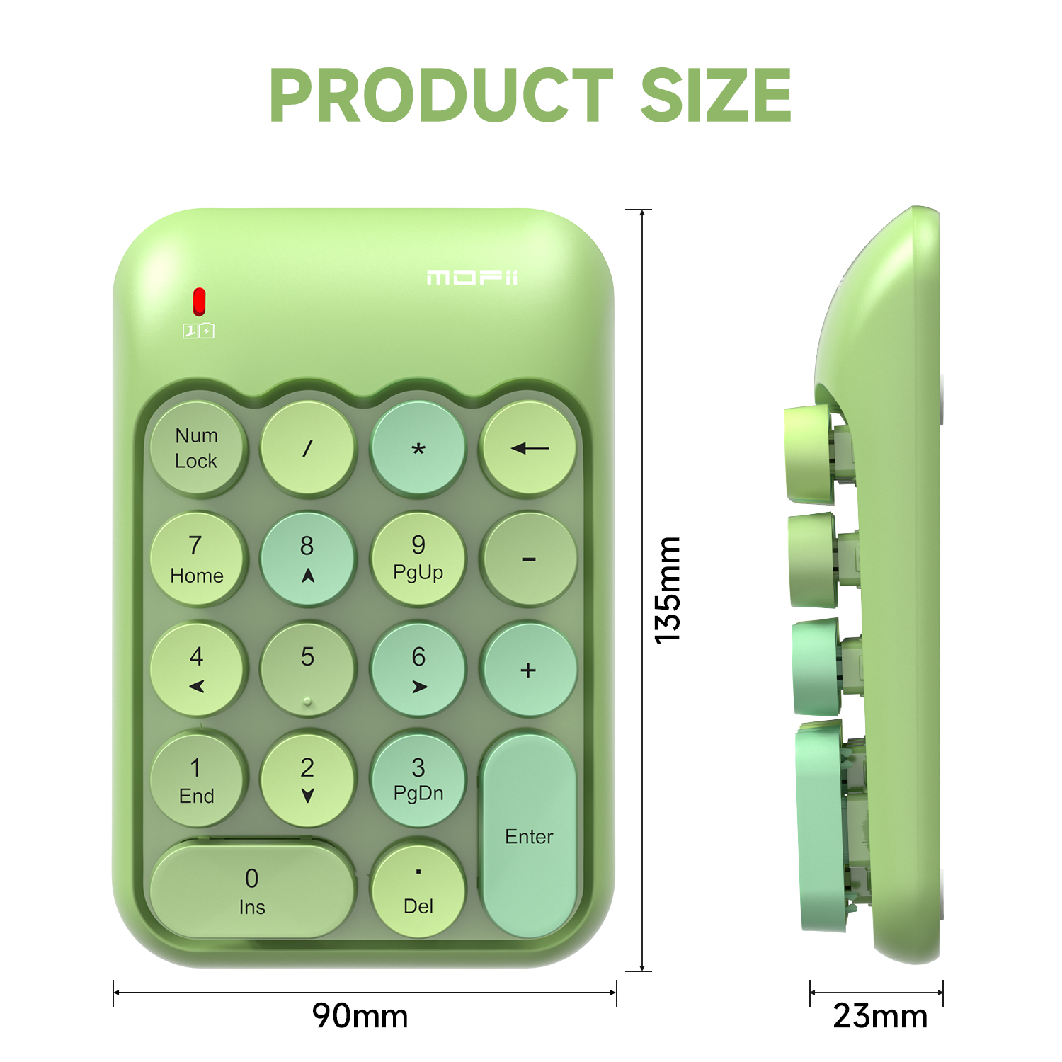 MOFii Wireless Number Pad with Round Keycaps - Image 8