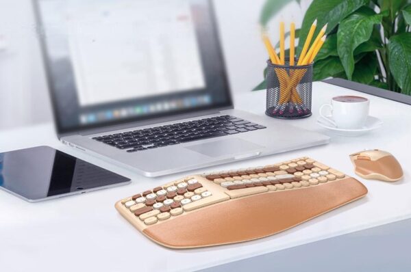 ergonomic wireless keyboard and mouse combo