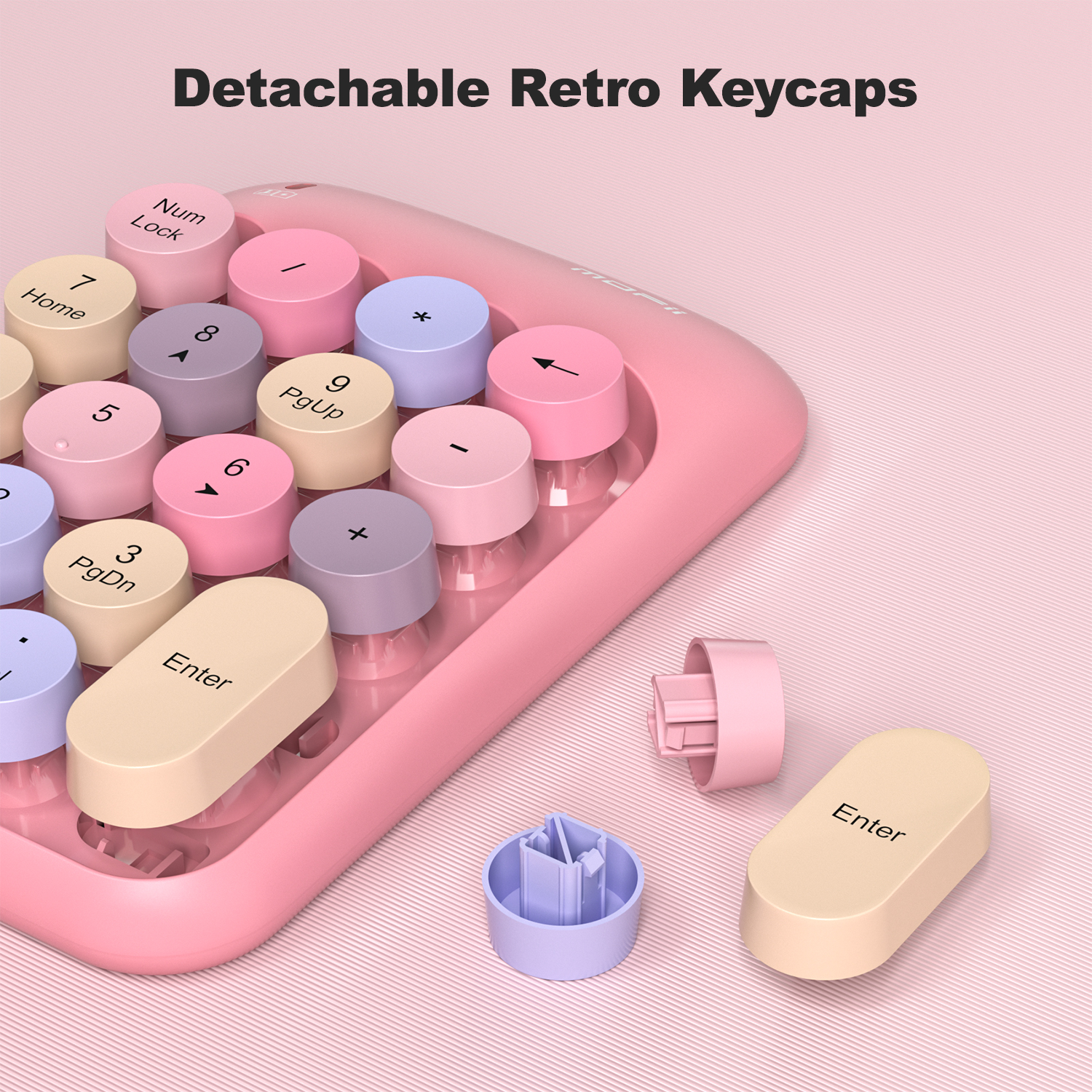 MOFii Pink Keycap Numeric Keypad - Image 3