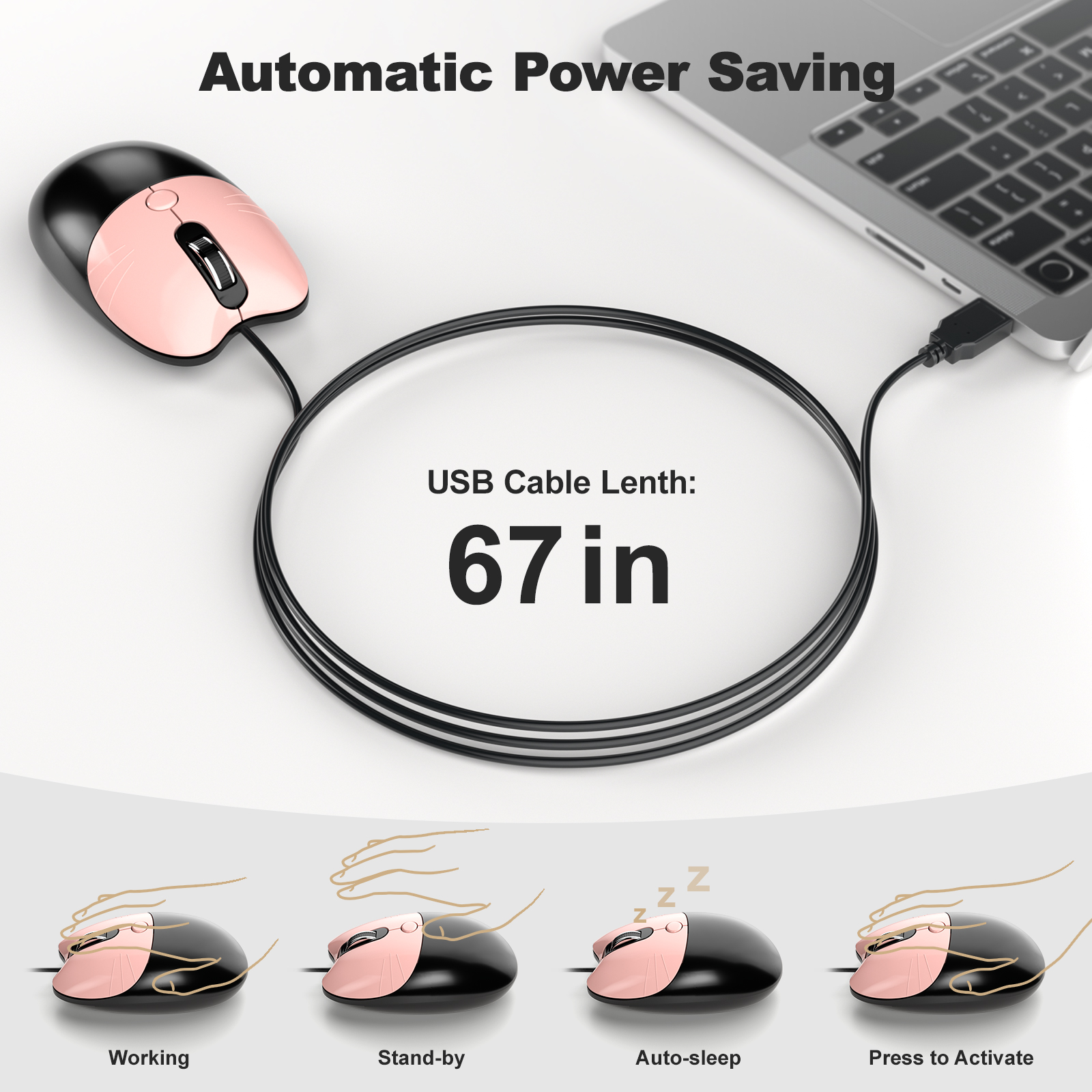 Ergonomic Wireless Keyboard and Mouse Set for Office Work - Image 5
