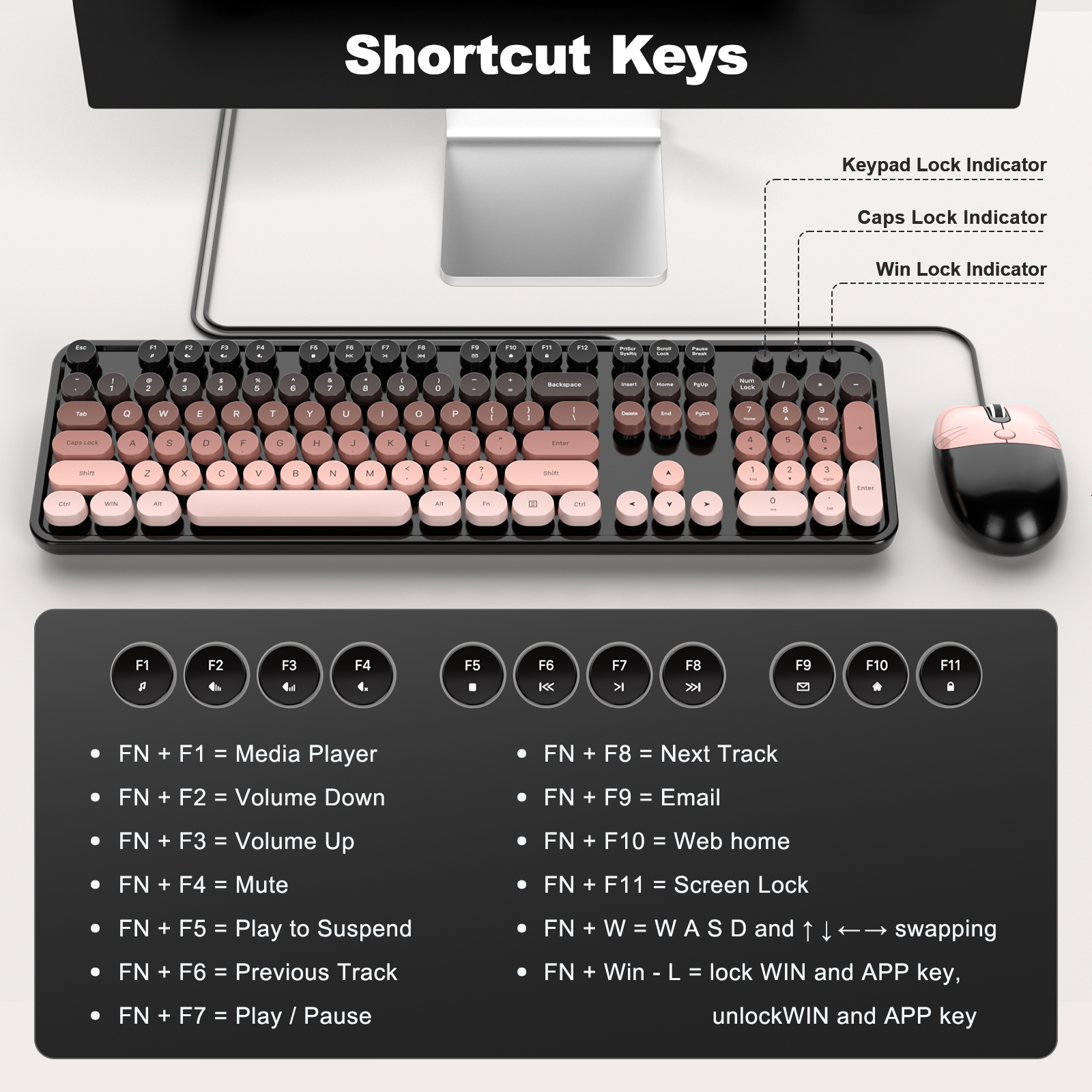 Ergonomic Wireless Keyboard and Mouse Set for Office Work - Image 6
