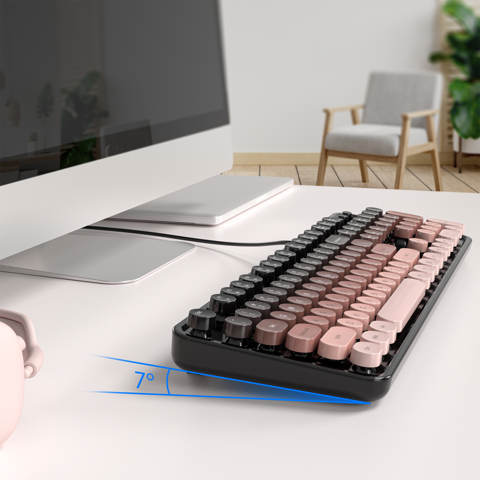 Blackberry Full-Size Wired Ergonomic Keyboard - Image 8