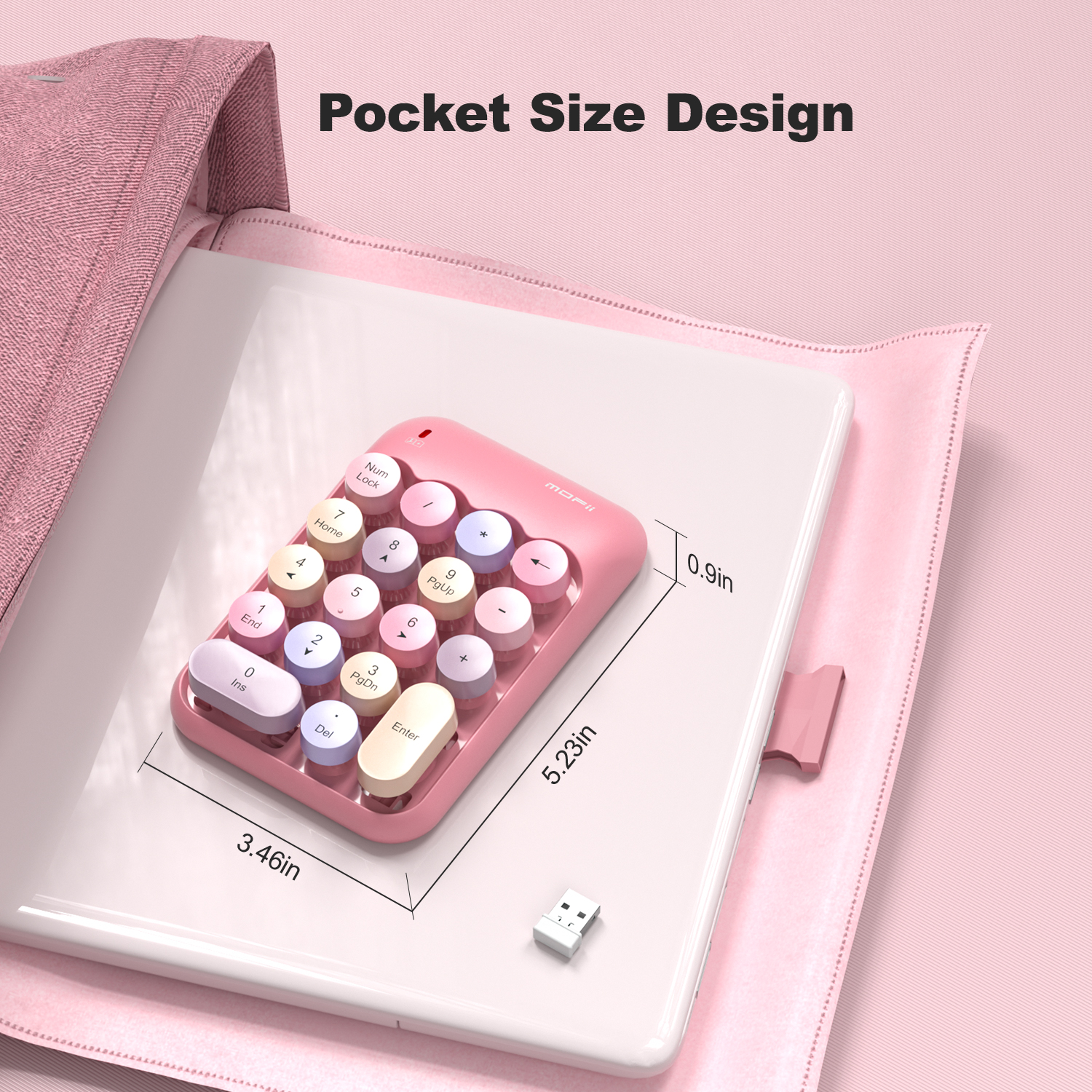 MOFii Pink Keycap Numeric Keypad - Image 6