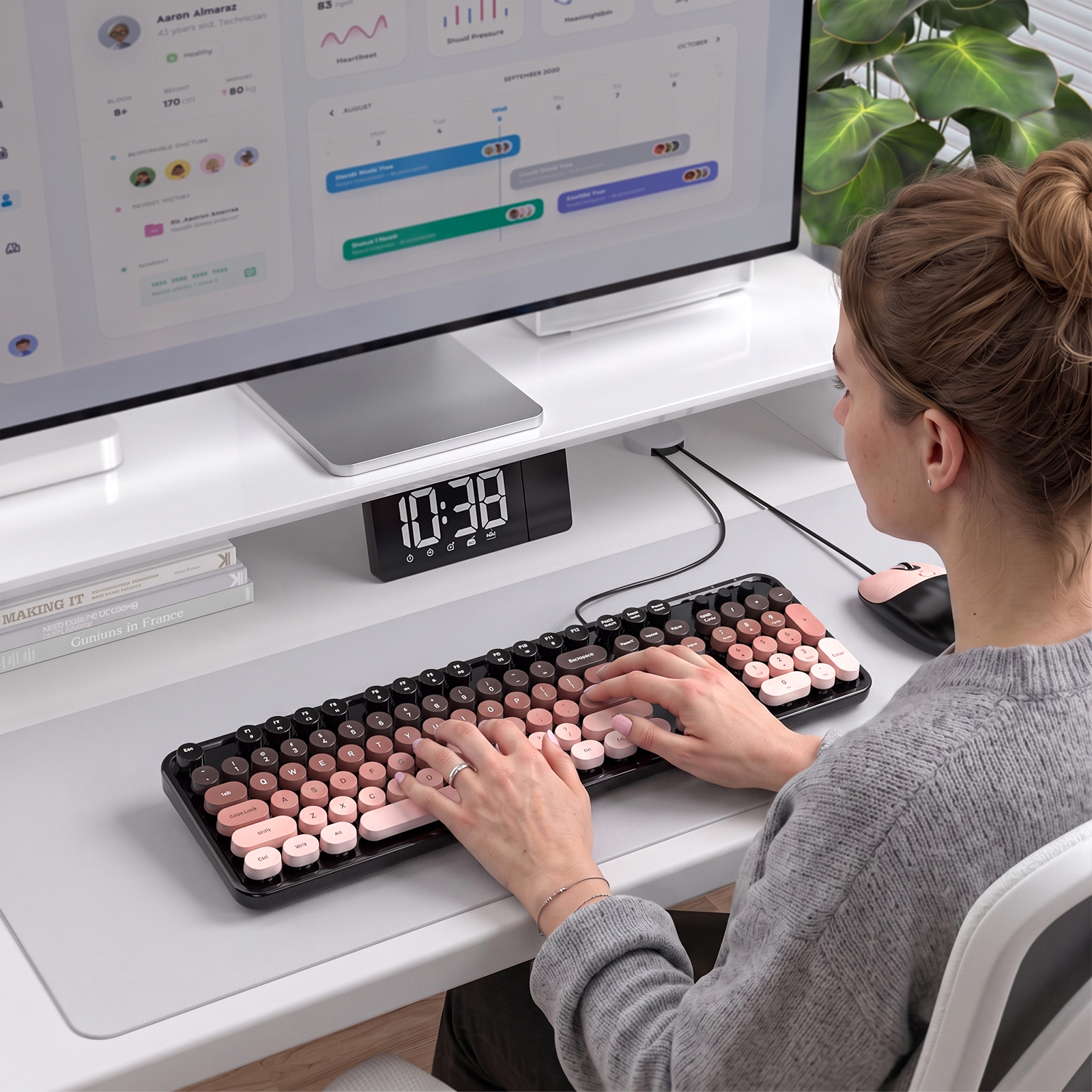 Ergonomic Wireless Keyboard and Mouse Set for Office Work - Image 7