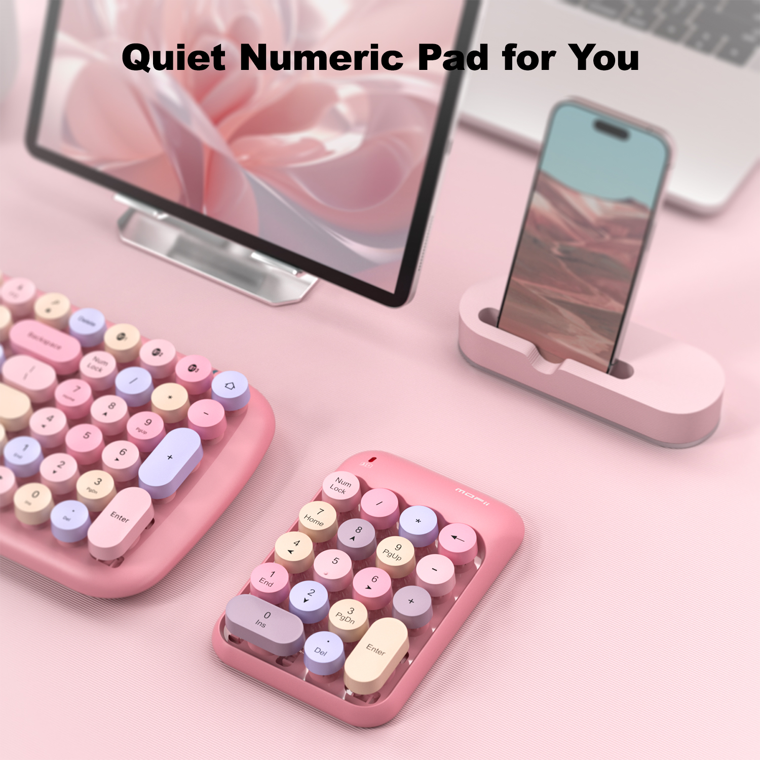 MOFii Pink Keycap Numeric Keypad - Image 7