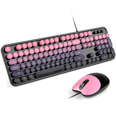 Ergonomic Wireless Keyboard and Mouse Set for Office Work