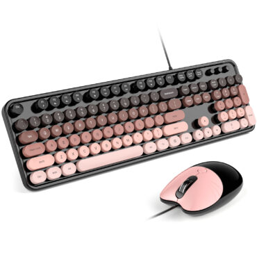 Ergonomic Wireless Keyboard and Mouse Set for Office Work