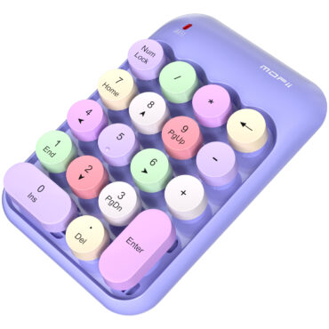 MOFii Purple Wireless Number Pad with Round Keycaps