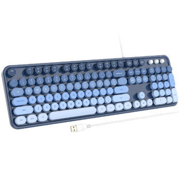 Sea Salt Retro Full-Size Wired Ergonomic Keyboard